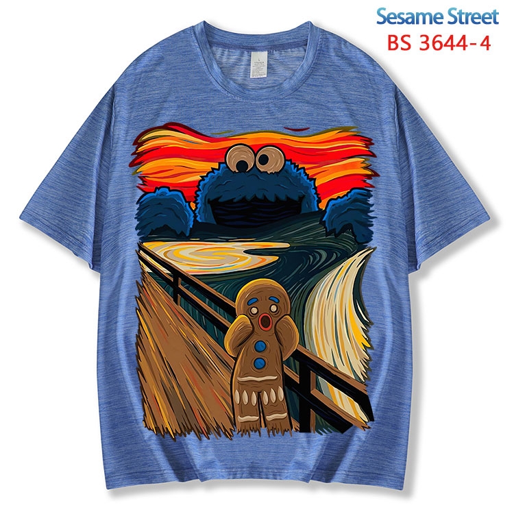 Sesame street  ice silk cotton loose and comfortable T-shirt from XS to 5XL BS-3644-4
