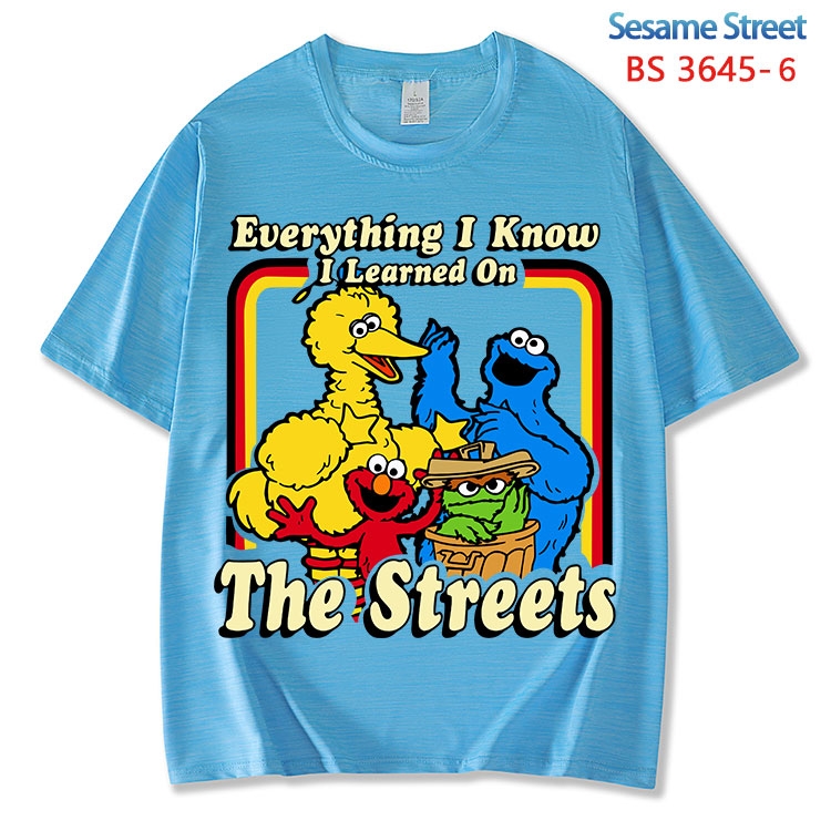 Sesame street  ice silk cotton loose and comfortable T-shirt from XS to 5XL BS-3645-6