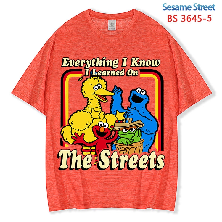 Sesame street  ice silk cotton loose and comfortable T-shirt from XS to 5XL BS-3645-5