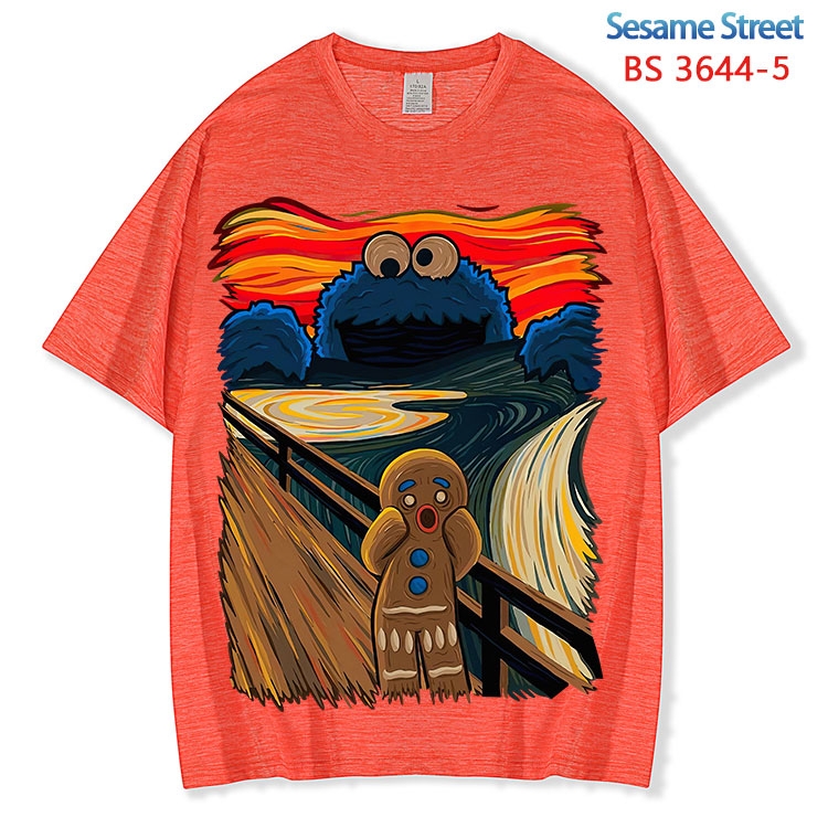 Sesame street  ice silk cotton loose and comfortable T-shirt from XS to 5XL BS-3644-5