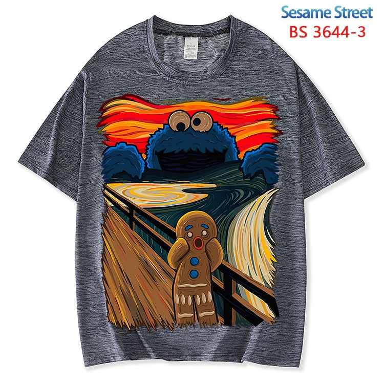 Sesame street  ice silk cotton loose and comfortable T-shirt from XS to 5XL BS-3644-3