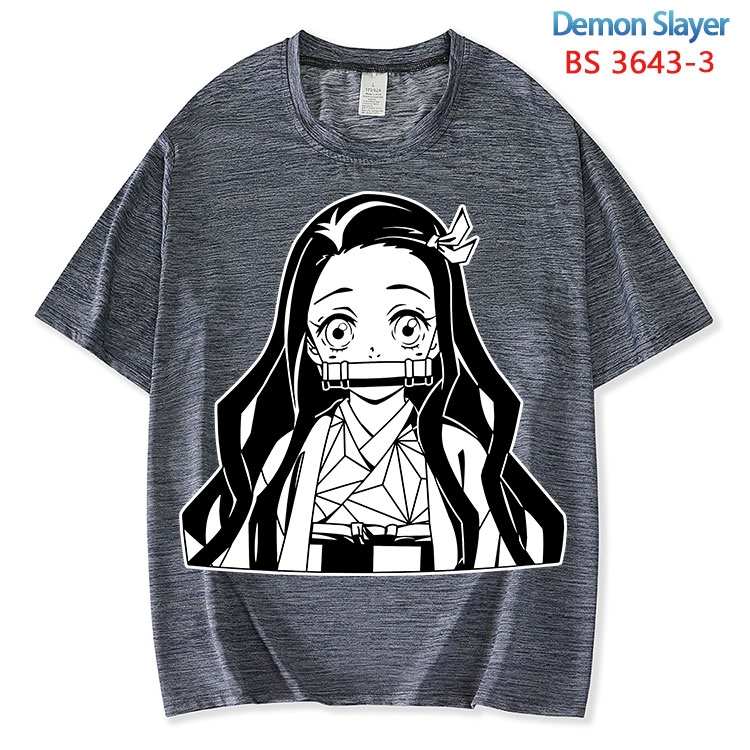 Demon Slayer Kimets  ice silk cotton loose and comfortable T-shirt from XS to 5XL  BS-3643-3