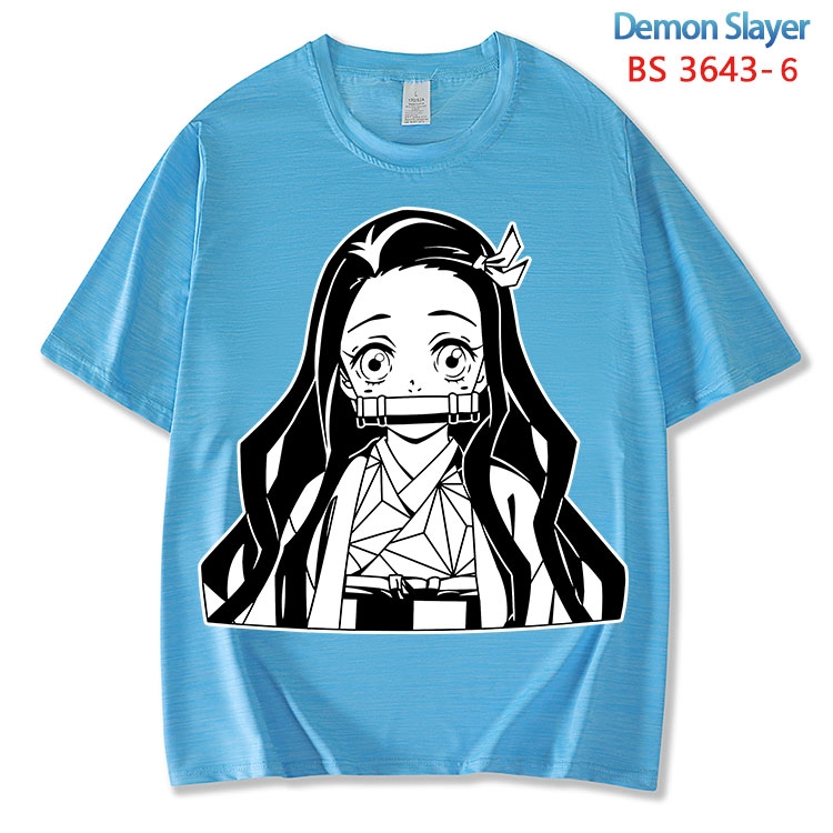 Demon Slayer Kimets  ice silk cotton loose and comfortable T-shirt from XS to 5XL  BS-3643-6