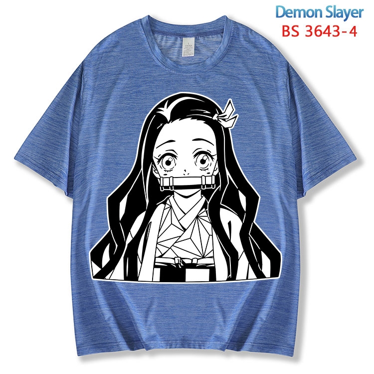 Demon Slayer Kimets  ice silk cotton loose and comfortable T-shirt from XS to 5XL  BS-3643-4