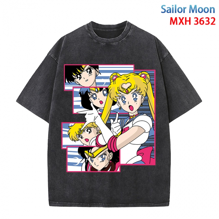 sailormoon Anime peripheral pure cotton washed and worn T-shirt from S to 4XL MXH-3632