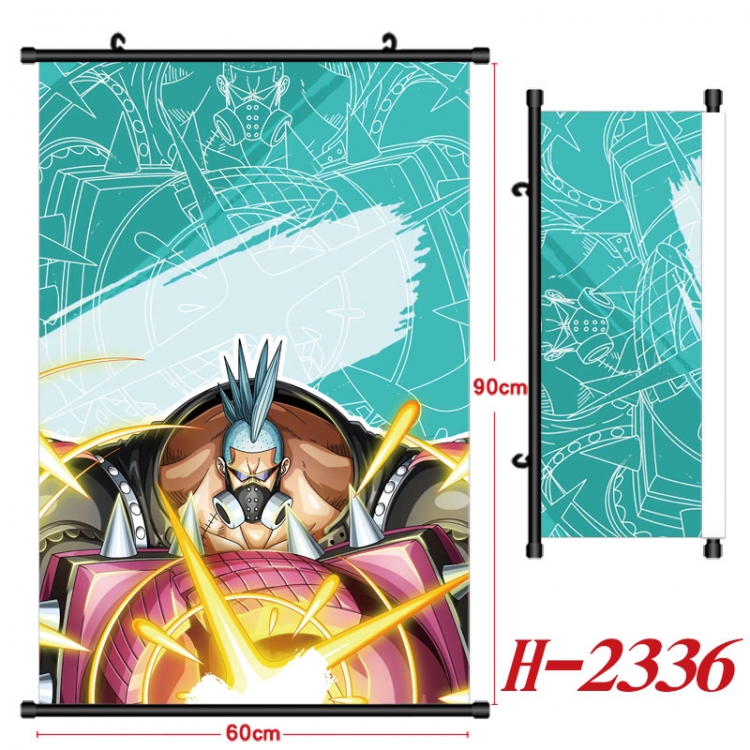 One Piece Anime Black Plastic Rod Canvas Painting Wall Scroll 60X90CM  H-2336