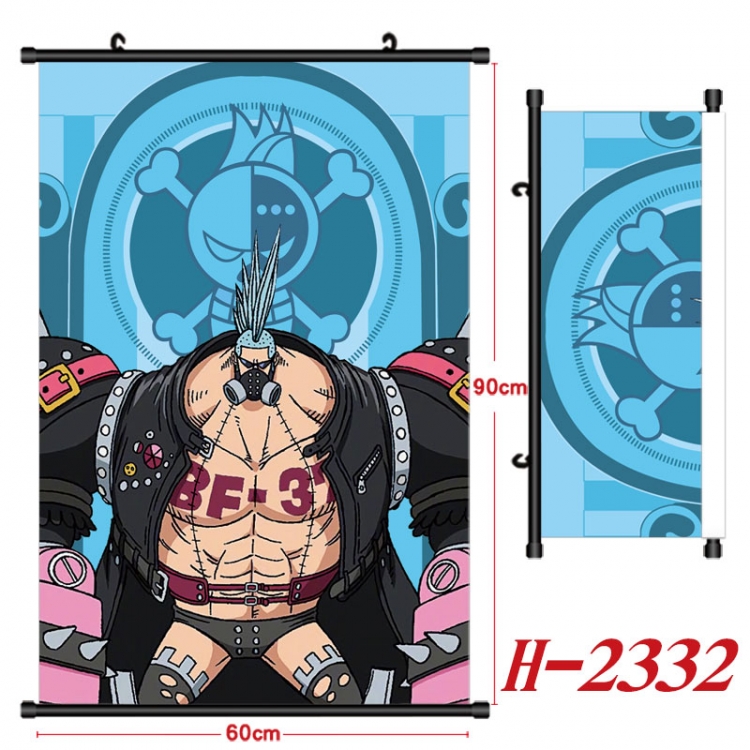 One Piece Anime Black Plastic Rod Canvas Painting Wall Scroll 60X90CM H-2332