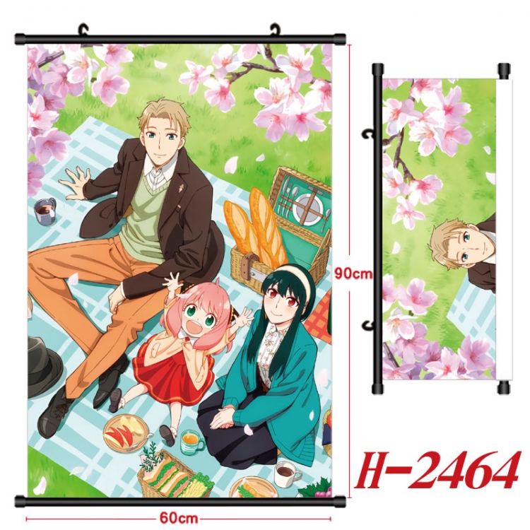 SPY×FAMILY Anime Black Plastic Rod Canvas Painting Wall Scroll 60X90CM  H-2464