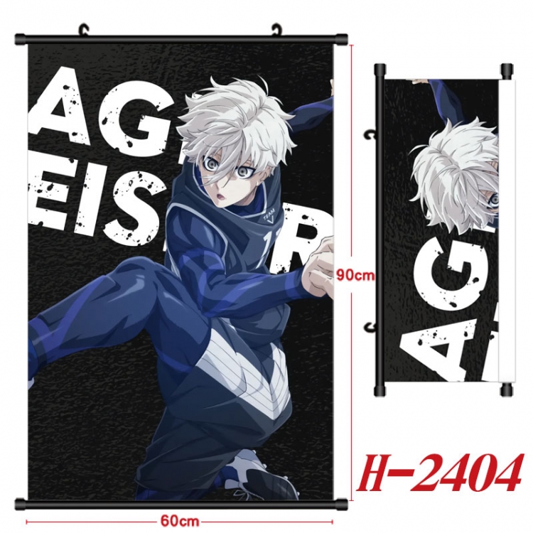 BLUE LOCK Anime Black Plastic Rod Canvas Painting Wall Scroll 60X90CM H-2404