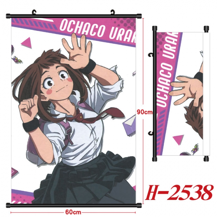 My Hero Academia Anime Black Plastic Rod Canvas Painting Wall Scroll 60X90CM  H-2538