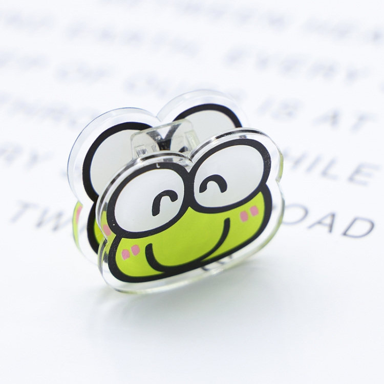 Big eyed frog Cartoon acrylic book clip creative multifunctional clip  price for 10 pcs F004