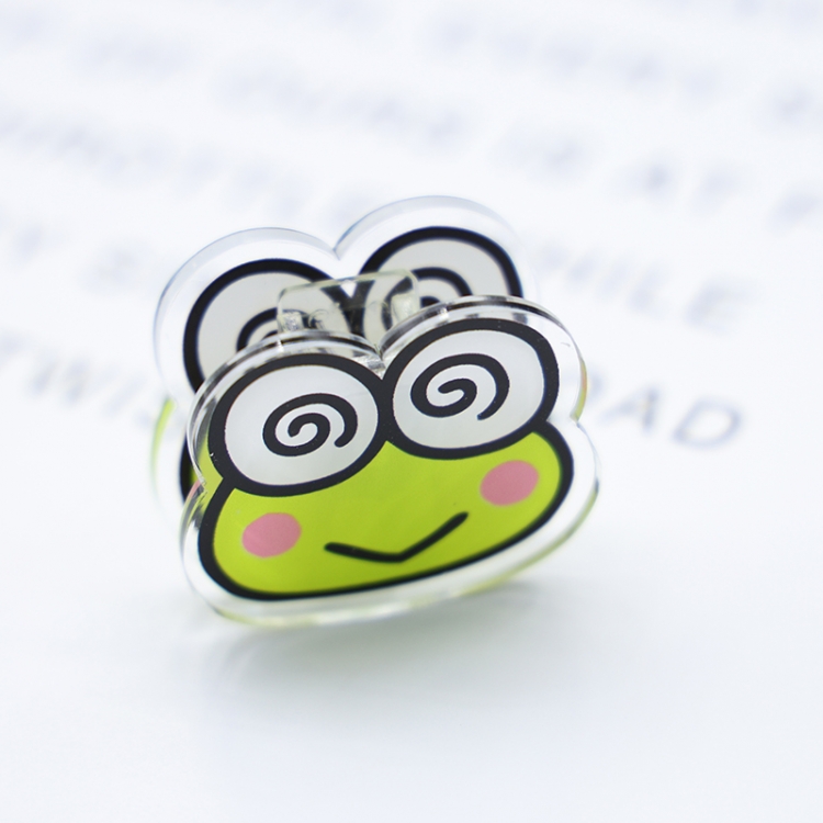 Big eyed frog Cartoon acrylic book clip creative multifunctional clip  price for 10 pcs F002