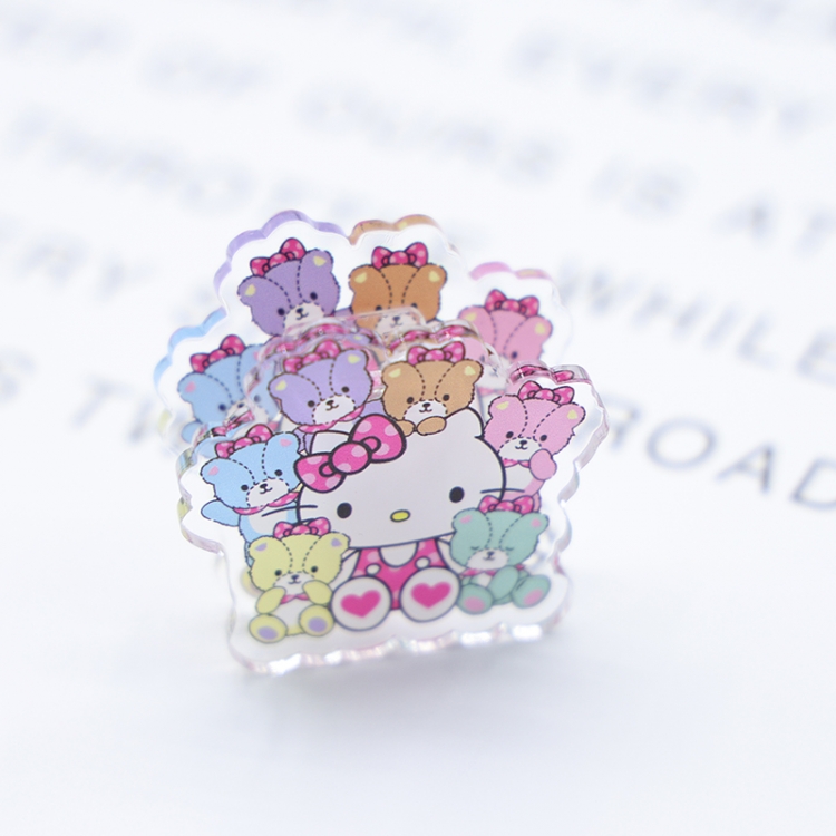 Hello Kitty Cartoon acrylic book clip creative multifunctional clip  price for 10 pcs F027