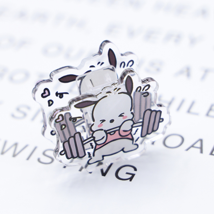 Pochacco Cartoon acrylic book clip creative multifunctional clip  price for 10 pcs F055