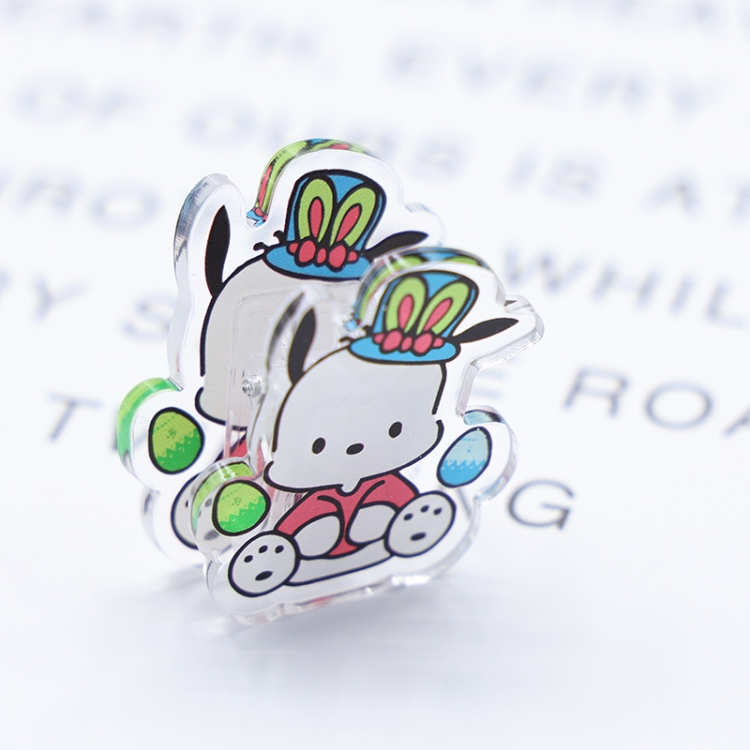 Pochacco Cartoon acrylic book clip creative multifunctional clip  price for 10 pcs F049