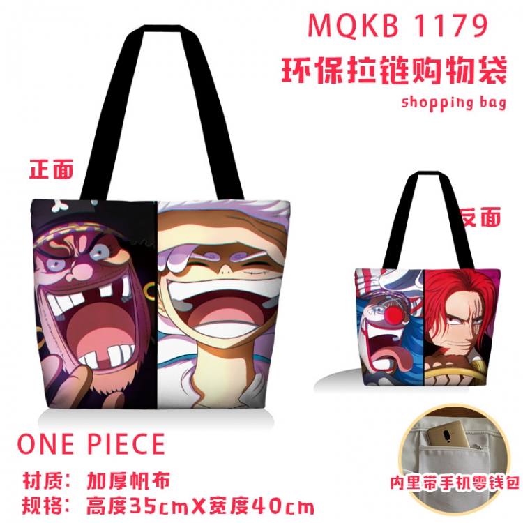One Piece Anime cartoon canvas shoulder bag student crossbody bag 35x40cm MQKB-1179