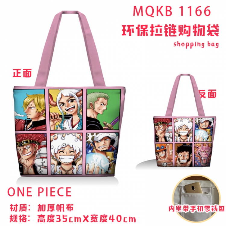 One Piece Anime cartoon canvas shoulder bag student crossbody bag 35x40cm MQKB-1166
