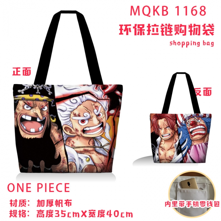 One Piece Anime cartoon canvas shoulder bag student crossbody bag 35x40cm MQKB-1168