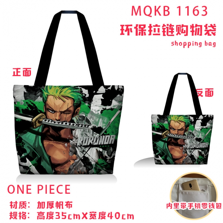 One Piece Anime cartoon canvas shoulder bag student crossbody bag 35x40cm MQKB-1163