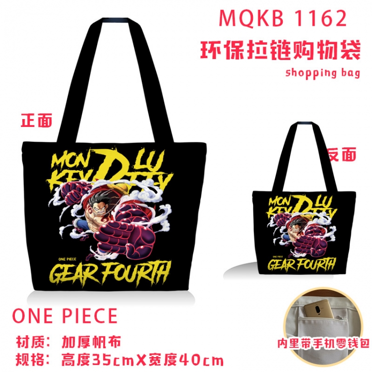 One Piece Anime cartoon canvas shoulder bag student crossbody bag 35x40cm MQKB-1162