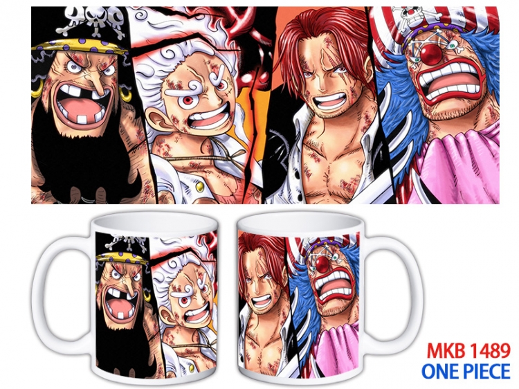 One Piece Anime color printing ceramic mug cup price for 5 pcs MKB-1489