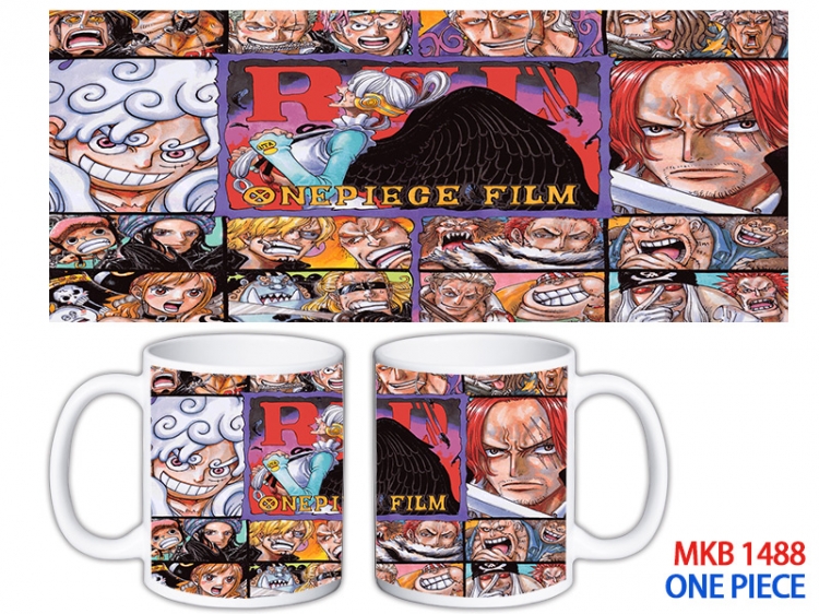 One Piece Anime color printing ceramic mug cup price for 5 pcs MKB-1488