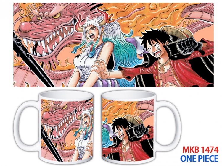 One Piece Anime color printing ceramic mug cup price for 5 pcs MKB-1474