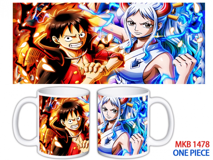 One Piece Anime color printing ceramic mug cup price for 5 pcs MKB-1478