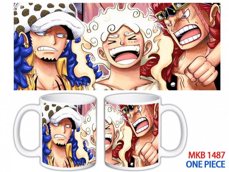 One Piece Anime color printing ceramic mug cup price for 5 pcs MKB-1487