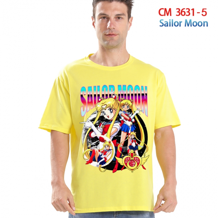 sailormoon Printed short-sleeved cotton T-shirt from S to 4XL  3631-5