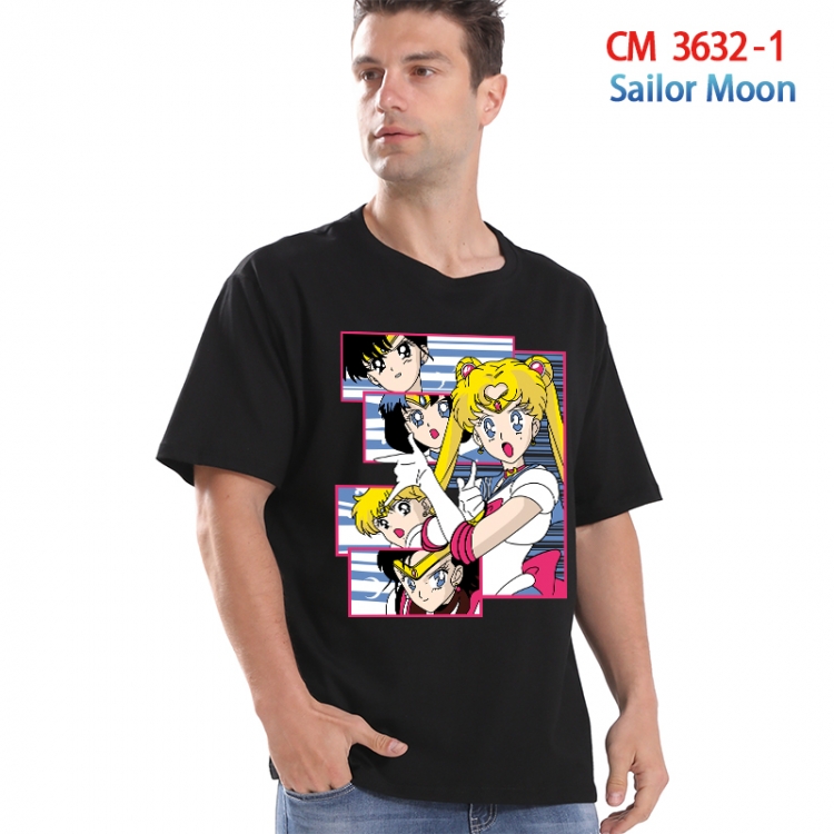 sailormoon Printed short-sleeved cotton T-shirt from S to 4XL  3632-1