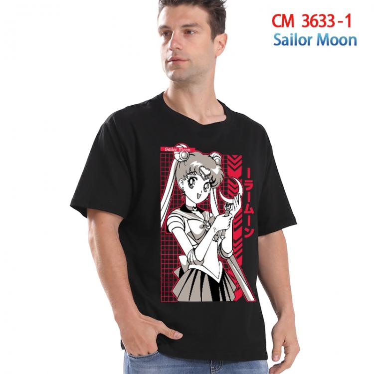 sailormoon Printed short-sleeved cotton T-shirt from S to 4XL  3633-1