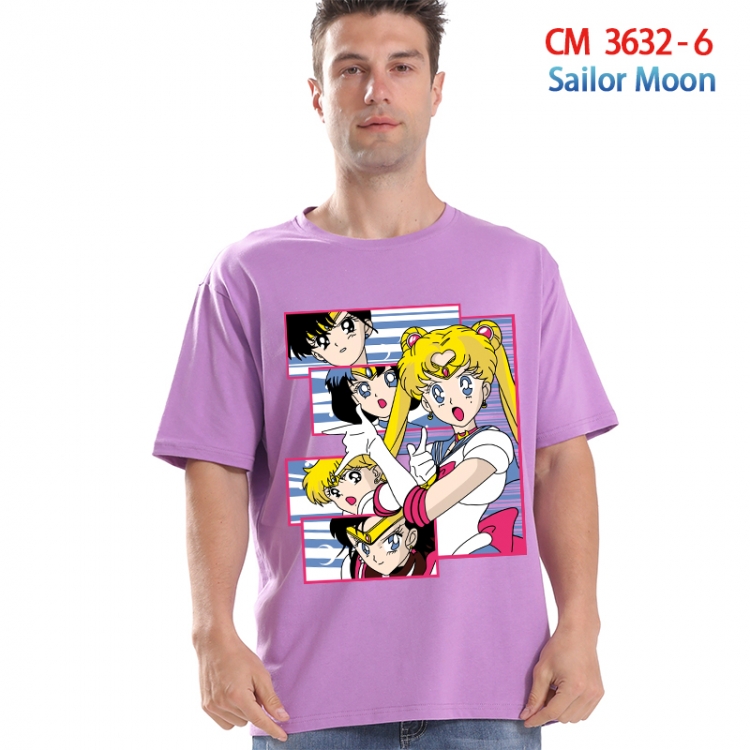 sailormoon Printed short-sleeved cotton T-shirt from S to 4XL  3632-6