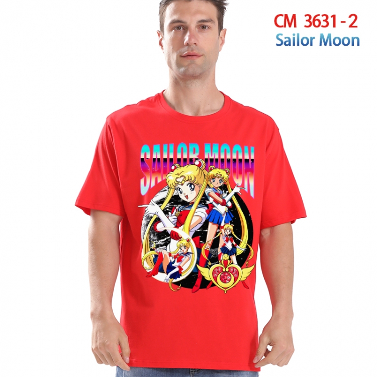 sailormoon Printed short-sleeved cotton T-shirt from S to 4XL 3631-2