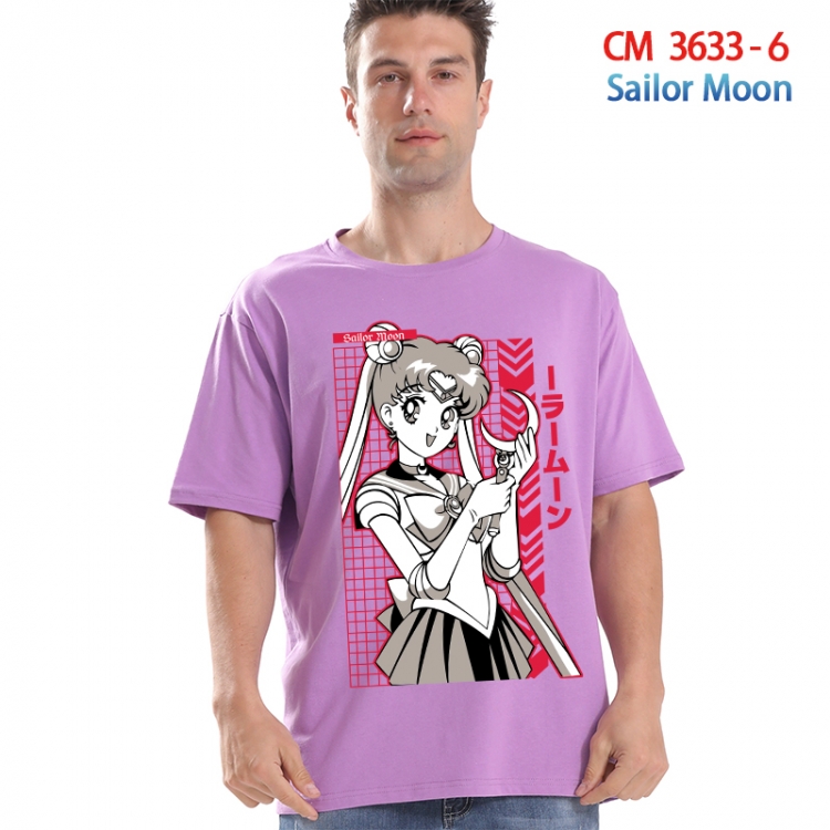 sailormoon Printed short-sleeved cotton T-shirt from S to 4XL 3633-6