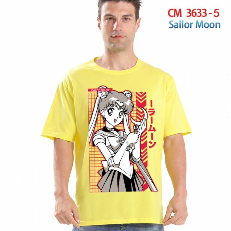 sailormoon Printed short-sleeved cotton T-shirt from S to 4XL  3633-5