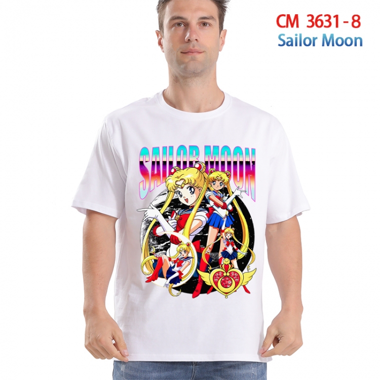 sailormoon Printed short-sleeved cotton T-shirt from S to 4XL 3631-8