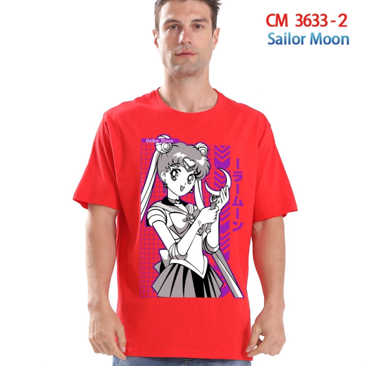 sailormoon Printed short-sleeved cotton T-shirt from S to 4XL 3633-2