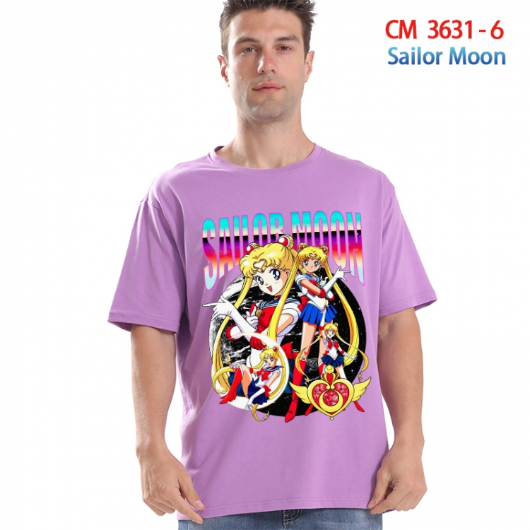 sailormoon Printed short-sleeved cotton T-shirt from S to 4XL  3631-6