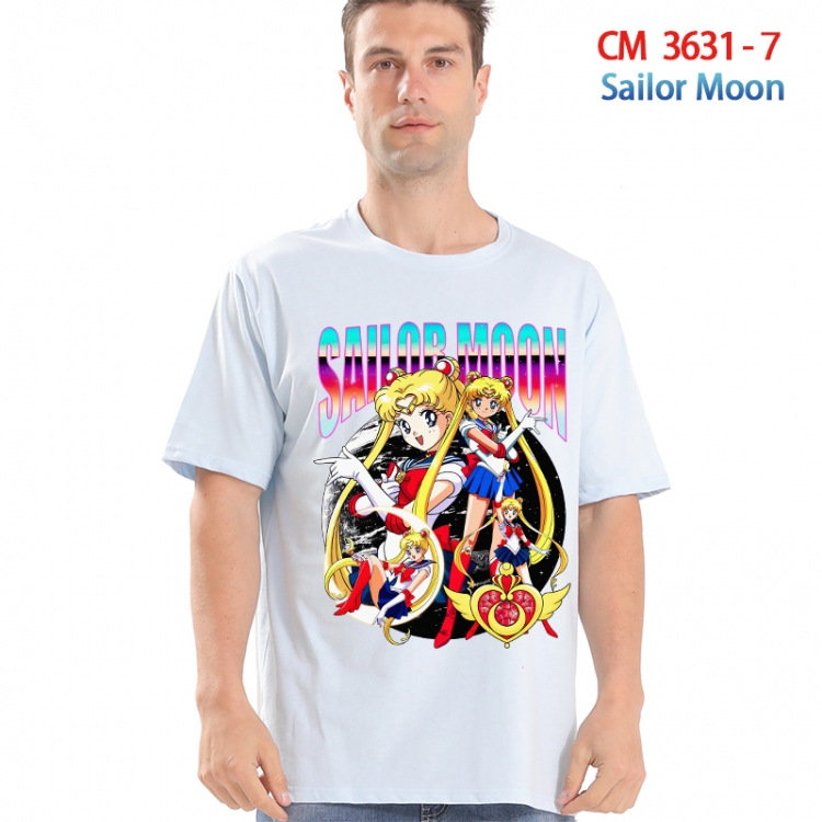 sailormoon Printed short-sleeved cotton T-shirt from S to 4XL 3631-7