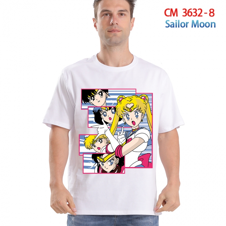 sailormoon Printed short-sleeved cotton T-shirt from S to 4XL  3632-8