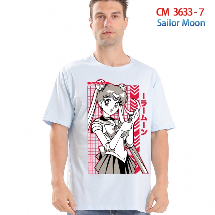 sailormoon Printed short-sleeved cotton T-shirt from S to 4XL 3633-7