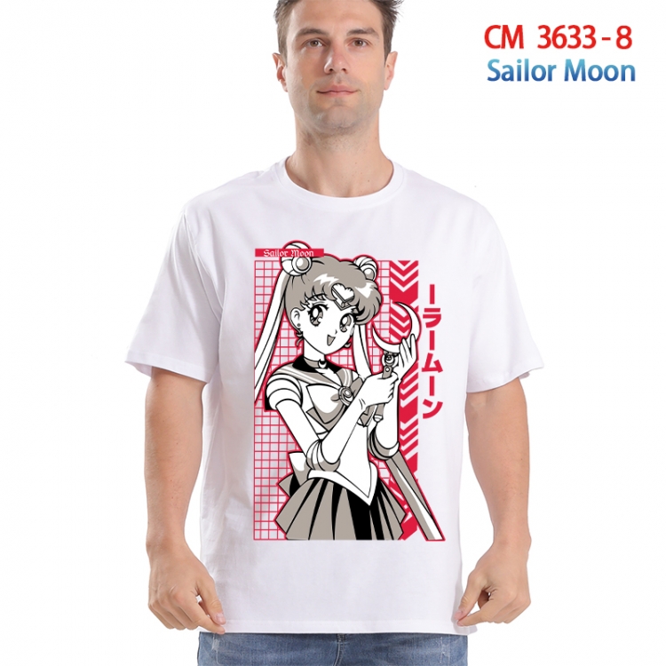sailormoon Printed short-sleeved cotton T-shirt from S to 4XL 3633-8