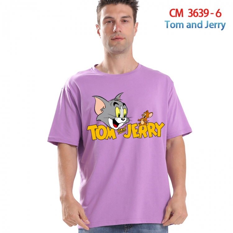 Tom and Jerry Printed short-sleeved cotton T-shirt from S to 4XL  3639-6