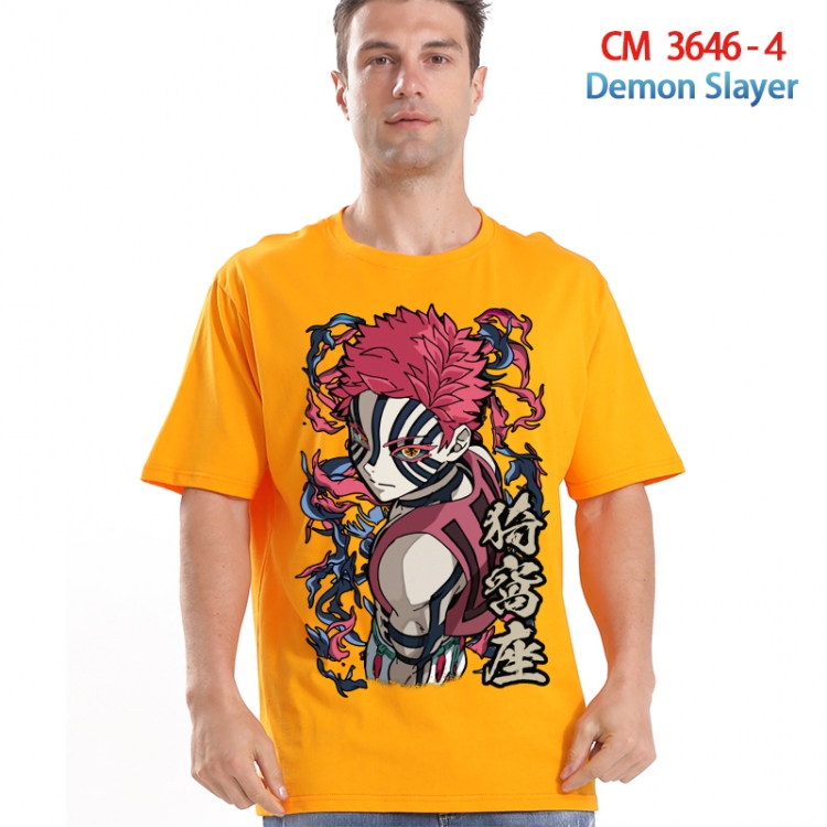 Demon Slayer Kimets Printed short-sleeved cotton T-shirt from S to 4XL 3646-4