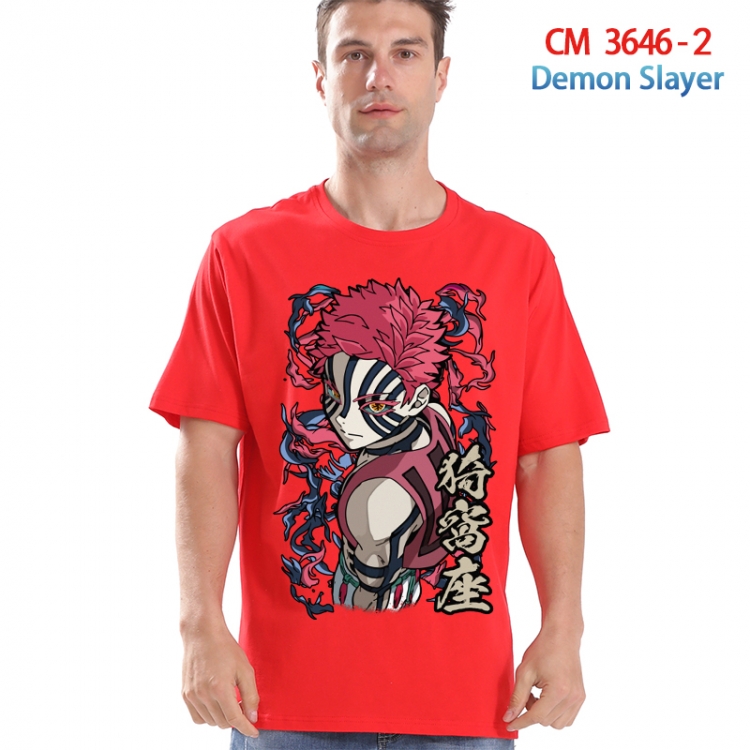 Demon Slayer Kimets Printed short-sleeved cotton T-shirt from S to 4XL 3646-2