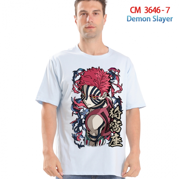 Demon Slayer Kimets Printed short-sleeved cotton T-shirt from S to 4XL 3646-7
