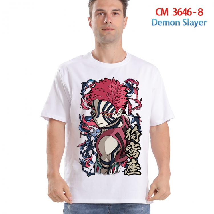 Demon Slayer Kimets Printed short-sleeved cotton T-shirt from S to 4XL 3646-8
