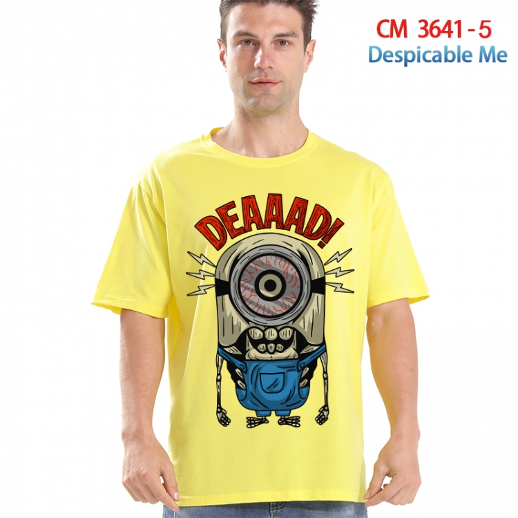 Despicable Me Printed short-sleeved cotton T-shirt from S to 4XL 3641-5