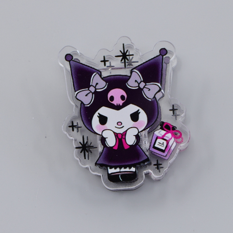 Kuromi Cartoon acrylic book clip creative multifunctional clip  price for 10 pcs F177